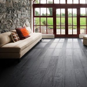 Zwarte houten vloer AMOvic 75240